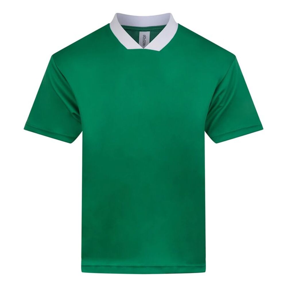 Just Cool Mens AWDis Retro Sports Relaxed Fit Jersey / Green/White